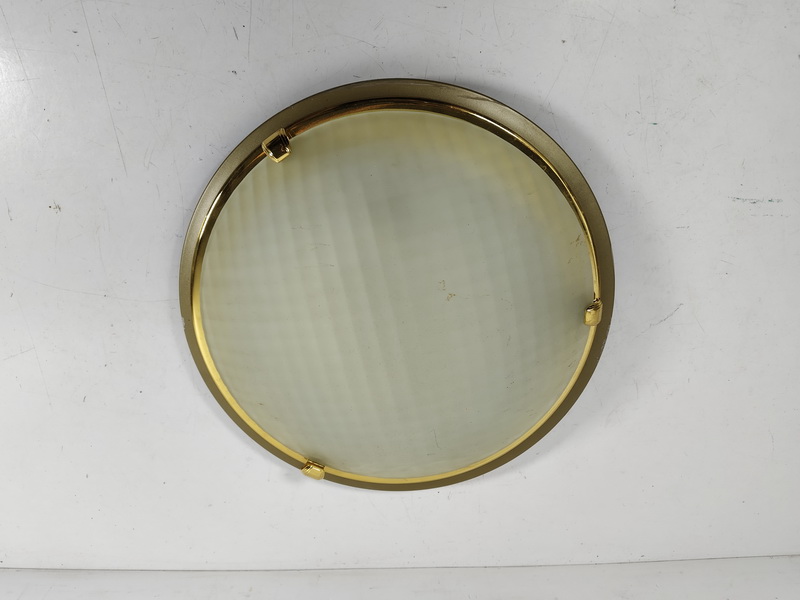 aplique pared techo metal dorado cristal o33 prof 9 1u